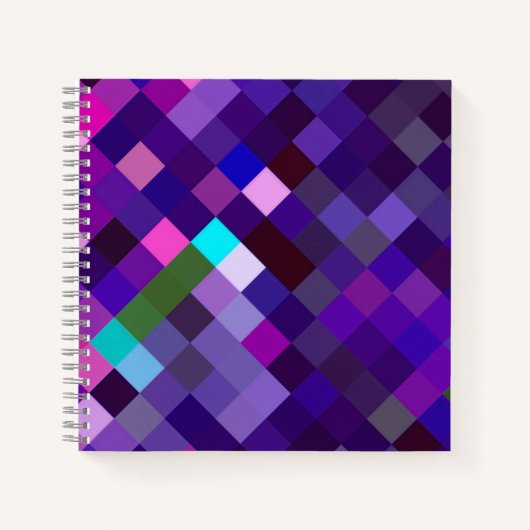Pixelated Pattern - Purple Notizblock (Vorderseite)