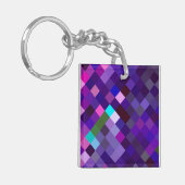 Pixelated Pattern - Purple Schlüsselanhänger (Vorderseite links)