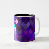 Pixelated Pattern - Purple Zweifarbige Tasse (VorderseiteRechts)