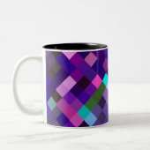 Pixelated Pattern - Purple Zweifarbige Tasse (Links)