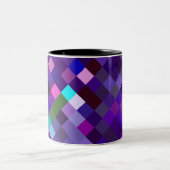 Pixelated Pattern - Purple Zweifarbige Tasse (Mittel)