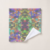 Pixelated Patterned Beyond Colors Of The Rainbow Badhandtuch Set (Waschlappen)