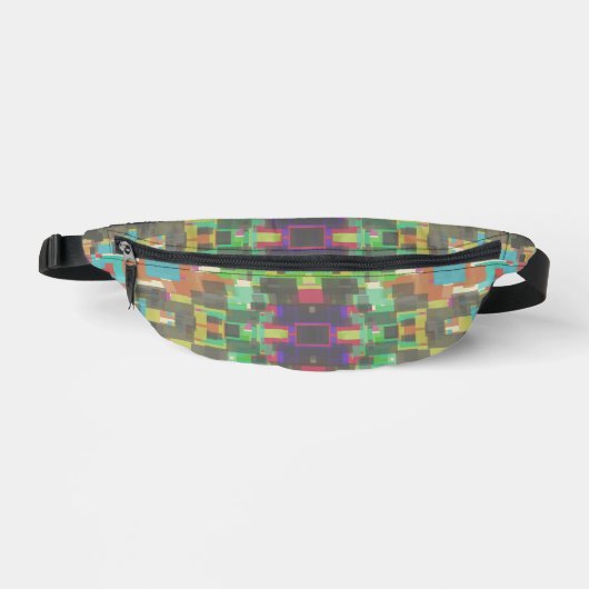 Pixelated Patterned Beyond Colors Of The Rainbow Bauchtasche (Vorderseite)