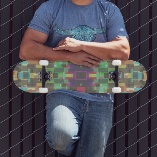 Pixelated Patterned Beyond Colors Of The Rainbow Skateboard (Außenbereich 3)