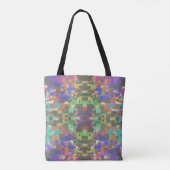 Pixelated Patterned Beyond Colors Of The Rainbow Tasche (Rückseite)