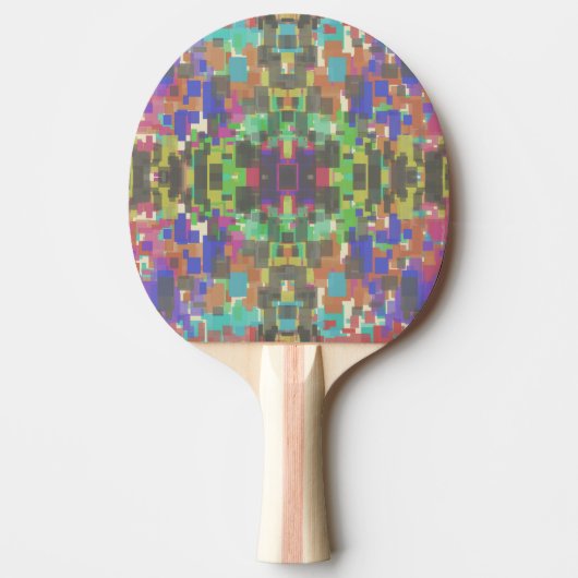 Pixelated Patterned Beyond Colors Of The Rainbow Tischtennis Schläger (Vorderseite)