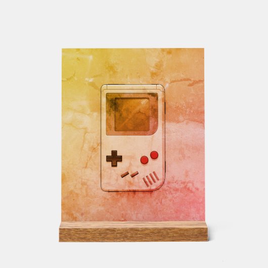 Pixelated Playground: Game Boy Tribute Acrylschild (Vorderseite)
