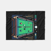Pixelated Pot 8-Bit Billiards Fleecedecke (Vorderseite (Horizontal))