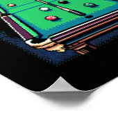 Pixelated Pot 8-Bit Billiards Poster (Ecke)