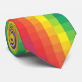Pixelated Regenbogen - Krawatte (Gerollt)