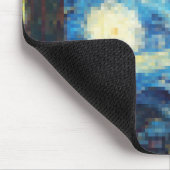 Pixelated Starry Night von Van Gogh Mousepad (Ecke)