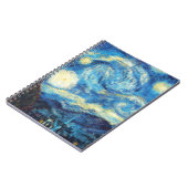 Pixelated Starry Night von Van Gogh Notizblock (Linke Seite)