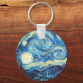 Pixelated Starry Night von Van Gogh Schlüsselanhänger (Vorderseite)