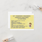 Pixelated Thomas Prayer Card Karte (Vorderseite/Rückseite Beispiel)