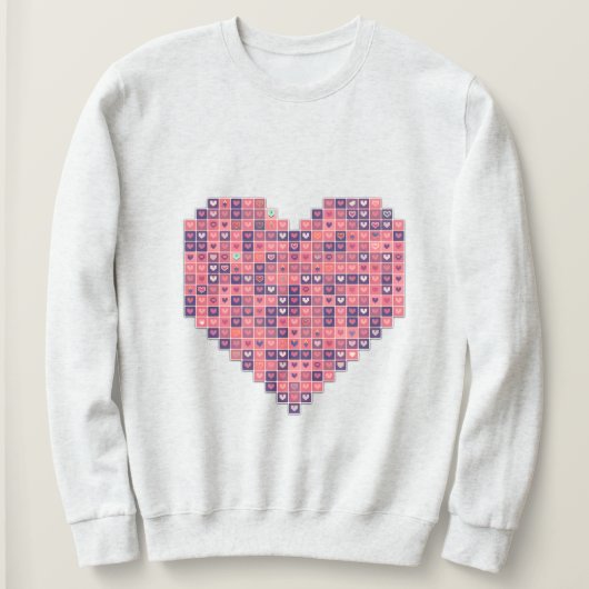Pixelbasierte Liebe Sweatshirt (Design vorne)