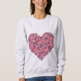 Pixelbasierte Liebe Sweatshirt