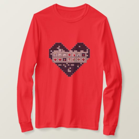 Pixelbasierte Liebe T-Shirt (Design vorne)