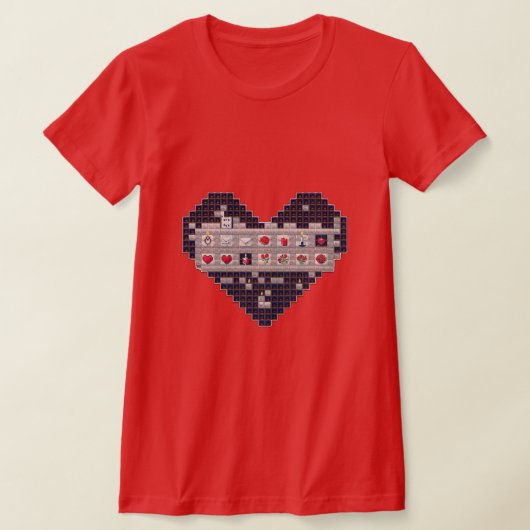 Pixelbasierte Liebe T-Shirt (Ablage )