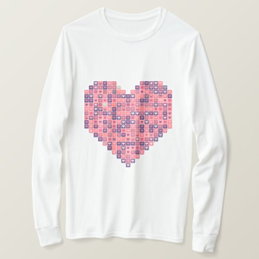 Pixelbasierte Liebe T-Shirt (Design vorne)