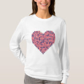 Pixelbasierte Liebe T-Shirt (Vorderseite)