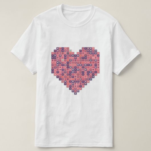 Pixelbasierte Liebe T-Shirt (Design vorne)