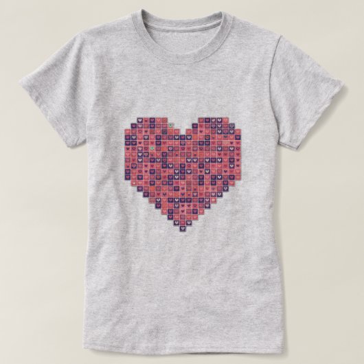 Pixelbasierte Liebe T-Shirt (Design vorne)