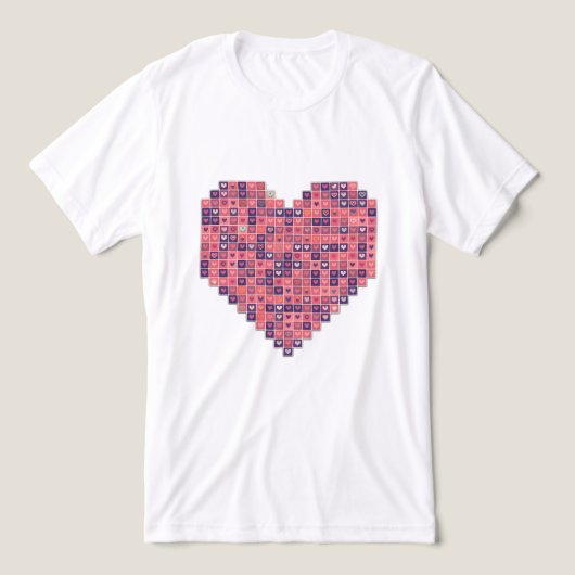 Pixelbasierte Liebe Tri-Blend Shirt (Design Vorderseite)