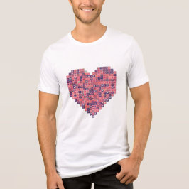Pixelbasierte Liebe Tri-Blend Shirt