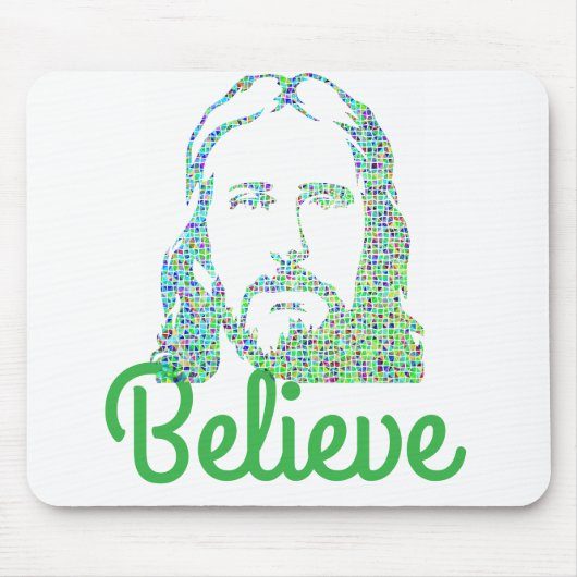 Pixelbild von Jesus Desktop-Computermauspad Mousepad (Vorne)