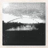 Pixelbrücke Glasuntersetzer (Vorderseite)