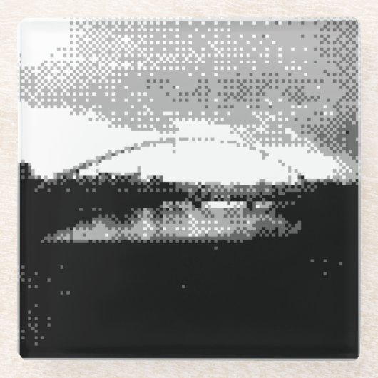 Pixelbrücke Glasuntersetzer (Vorderseite)