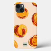 PixelDino Peach Muster iPhone Case (Rückseite)