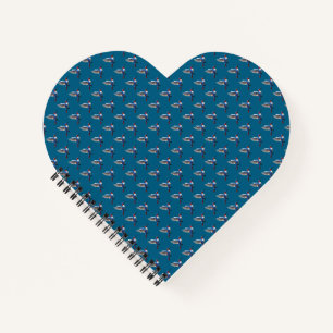 Pixeled Blue Kolibri  Notizblock