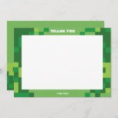 Pixeled Gamer Party Dankeschön Karte (Vorne/Hinten)