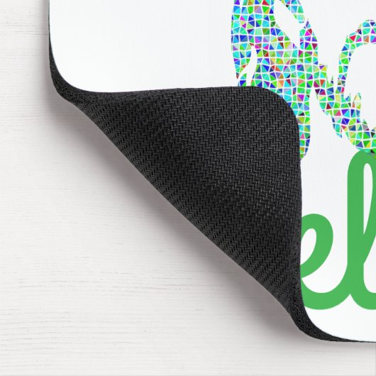 Pixeled Image of Jesus Desktop Computer Mousepad (Ecke)