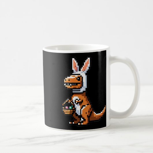 Pixeled Juric Egg Hunt Überraschung Dino Osterkani Kaffeetasse (Rechts)