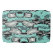 pixelförmige Linien, die abstrakte Quadrate bilden Badematte (Vorderseite)