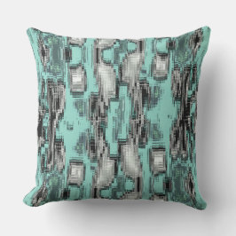 pixelförmige Linien, die abstrakte Quadrate bilden Kissen