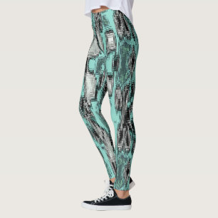 pixelförmige Linien, die abstrakte Quadrate bilden Leggings