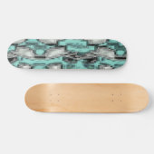 pixelförmige Linien, die abstrakte Quadrate bilden Skateboard (Horizontal)