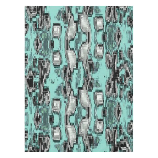 pixelförmige Linien, die abstrakte Quadrate bilden Tischdecke (Vorderseite)