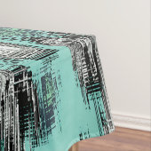 pixelförmige Linien, die abstrakte Quadrate bilden Tischdecke (Beispiel)