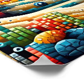 pixelförmige Seascape Poster (Ecke)