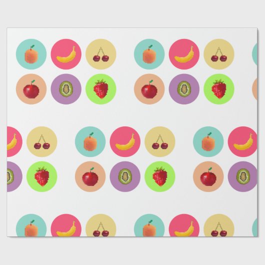 Pixelfrucht Geschenkpapier (Flach)