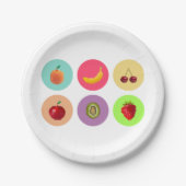 Pixelfrucht Pappteller (Vorderseite)