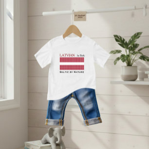 Pixelierte Flagge Lettland Baby T-shirt