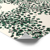 Pixeliertes Blumenmuster  Poster (Ecke)
