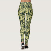 pixelig Forest Green Beige Camouflage Leggings (Rückseite)