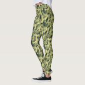 pixelig Forest Green Beige Camouflage Leggings (Links)