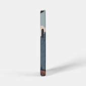 pixelige Ansicht eines Berges iPhone Hülle (Rechte Seite)